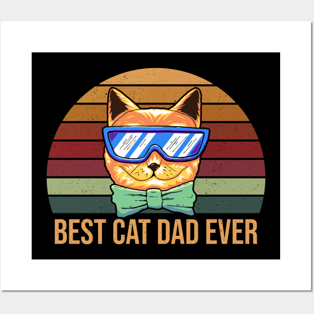 Best Cat Dad Ever Wall Art by rebuffquagga